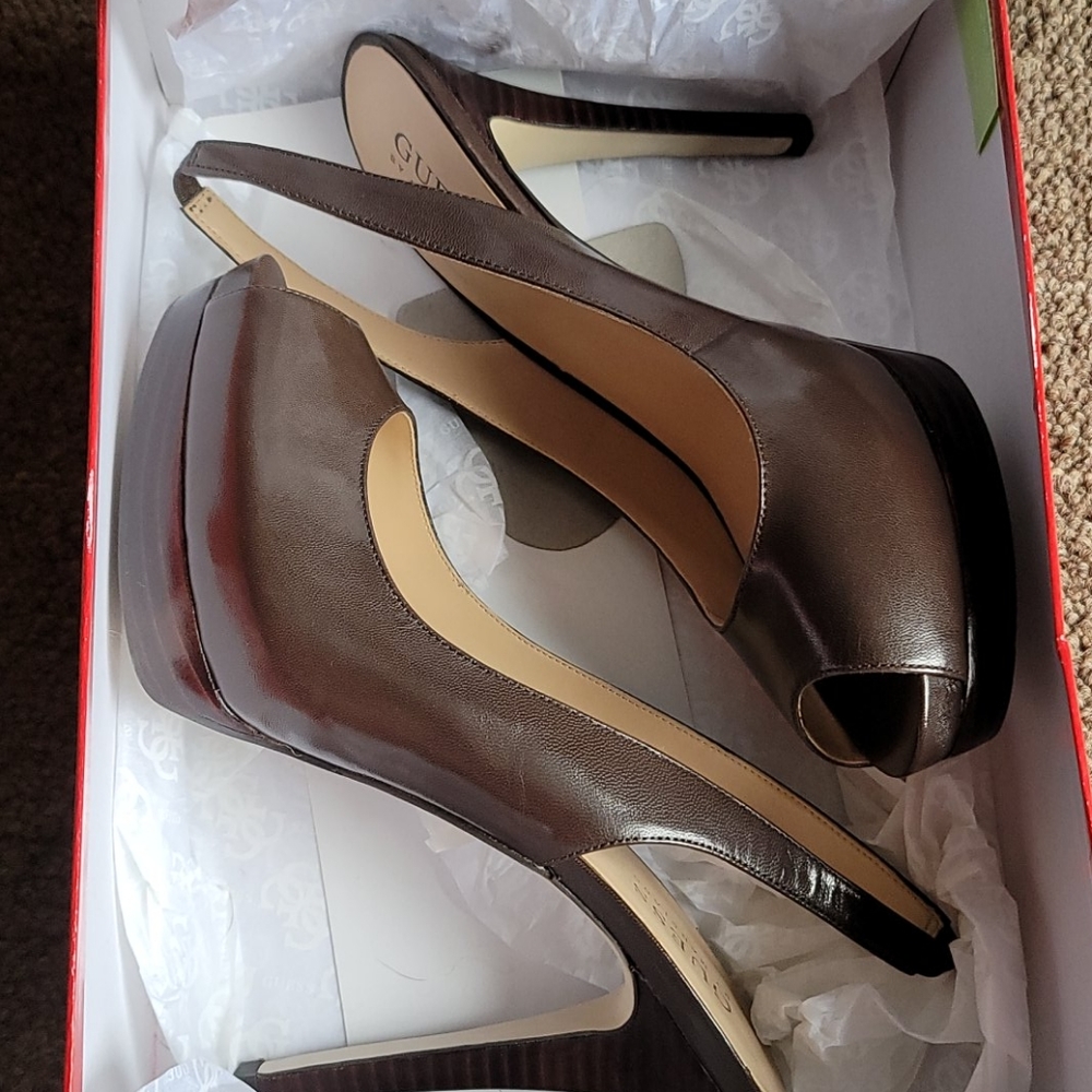 Womens Guess Brown heels